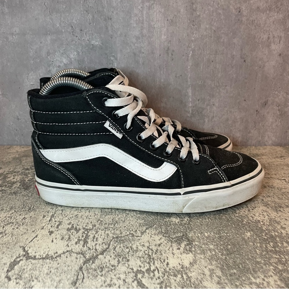 Vans Black and White High-Top Sneakers
